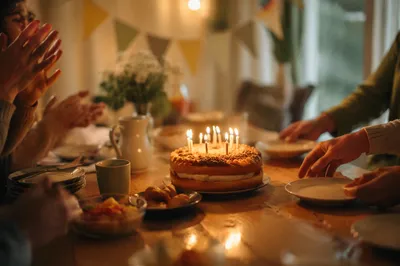 Cozy Church Fellowship Birthday Cake Celebration