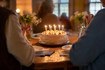 Church Fellowship Birthday Cake Celebration