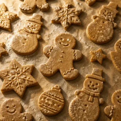 Festive Gingerbread Cookies Ready for Baking