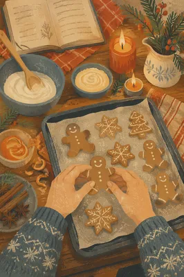 Cozy Christmas Gingerbread Baking Tradition