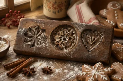 Rustic Gingerbread Mold for Christmas Baking