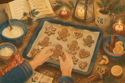 Cozy Christmas Gingerbread Baking Tradition