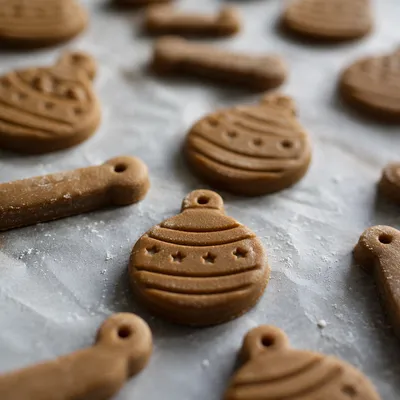 Festive Gingerbread Cookie Dough Close-Up