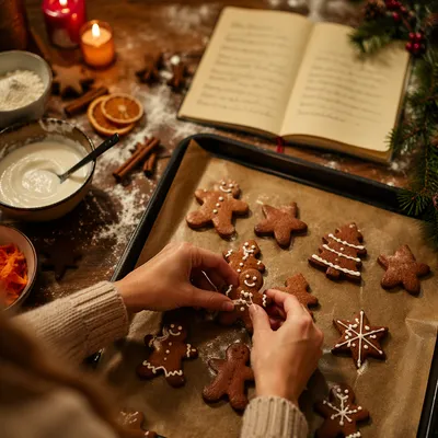 Cozy Christmas Gingerbread Baking Tradition