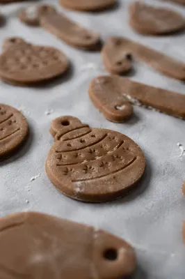 Festive Gingerbread Cookie Dough Close-Up