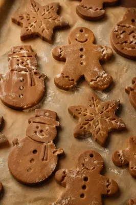 Festive Gingerbread Cookie Dough Before Baking