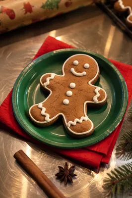 Cozy Christmas Gingerbread Cookie Baking Scene