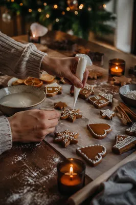 Cozy Christmas Gingerbread Cookie Decorating