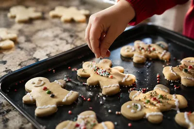 Festive Gingerbread Cookies Decorated by Children