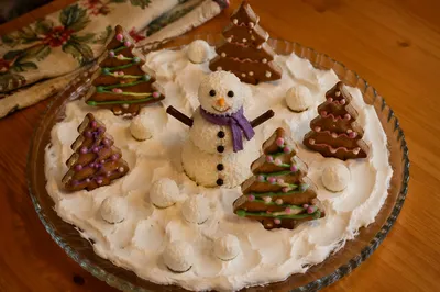 Festive Gingerbread Christmas Cookie Display