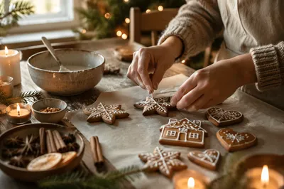 Cozy Christmas Gingerbread Cookie Decorating