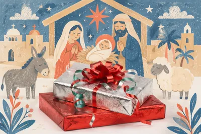 Festive Christmas Gift Boxes with Ribbon Bow