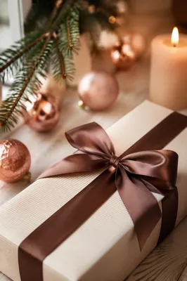 Elegant Christmas Gift with Satin Bow