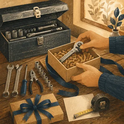 Fathers Day Tools Gift on Workbench