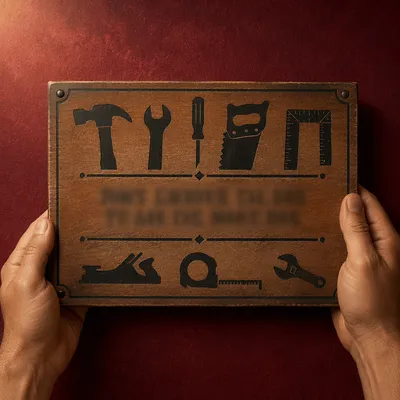 Masculine Fathers Day Tool Gift Plaque