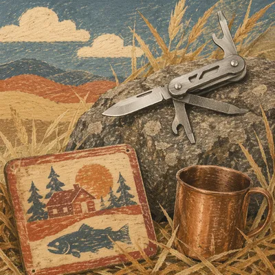 Rustic Fathers Day Multitool Gift Scene