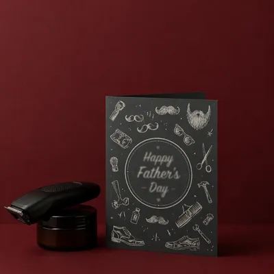 Masculine Fathers Day Card with Grooming Tools