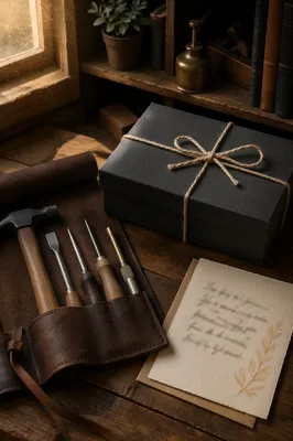 Father's Day Tools Gift on Workbench