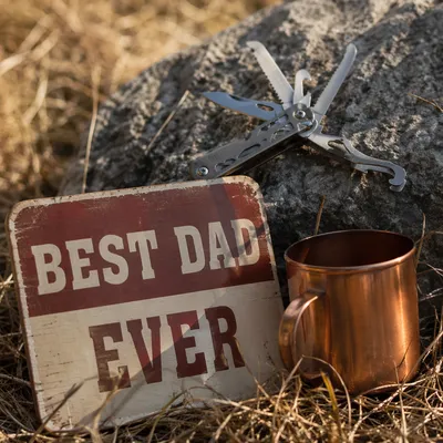 Rustic Fathers Day Multitool Gift Scene