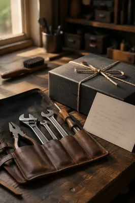 Fathers Day Tools Gift on Workbench