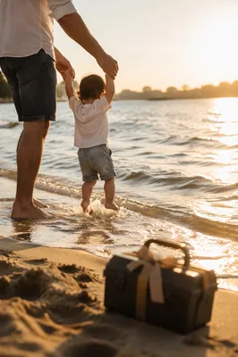 Father and Child Beach Walk Gift