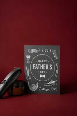 Masculine Fathers Day Card with Grooming Tools