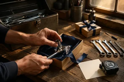 Fathers Day Tools Gift on Workbench