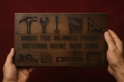 Masculine Fathers Day Tool Gift Plaque