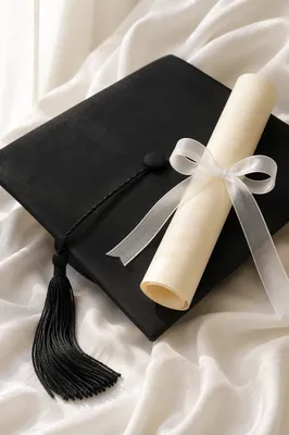 Elegant Graduation Cap and Diploma Celebration