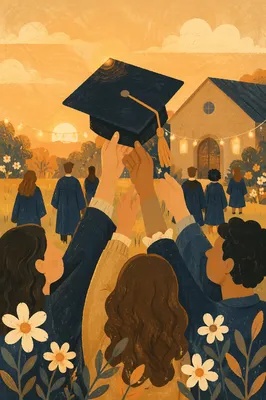 Joyful Graduation Cap Celebration at Chapel Lawn