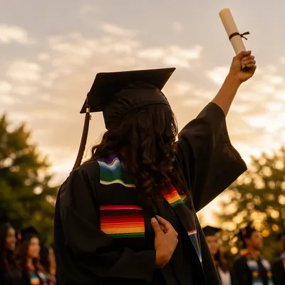 Golden Hour Graduation Diploma Celebration