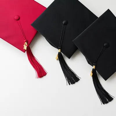 Graduation Caps Flat Lay Celebration Scene