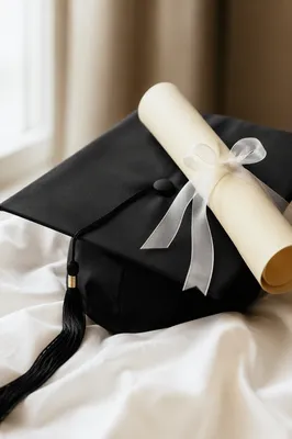 Elegant Graduation Cap and Diploma Celebration