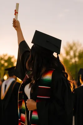 Golden Hour Graduation Diploma Celebration