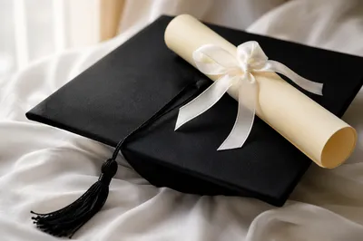 Elegant Graduation Cap and Diploma Celebration