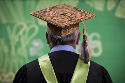 Dignified Graduation Cap Ceremony Portrait