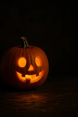 Moody Candlelit Halloween Jack O Lantern
