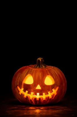 Glowing Carved Halloween Jack O Lantern