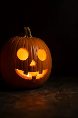 Moody Candlelit Halloween Jack O Lantern