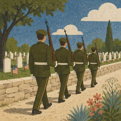 Memorial Day Honor Guard Cemetery Tribute