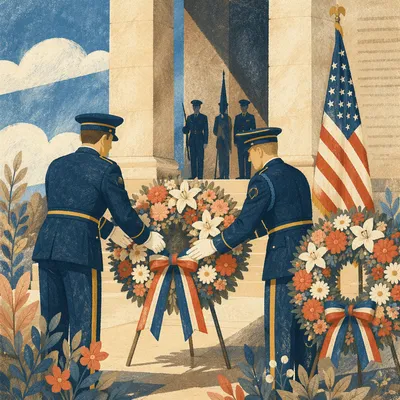 Memorial Day Wreath Tribute at Cemetery