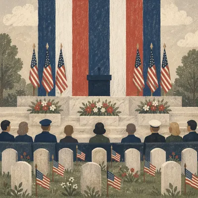 Memorial Day Tribute at National Cemetery