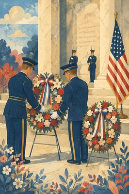 Memorial Day Wreath Tribute at Stone Courtyard