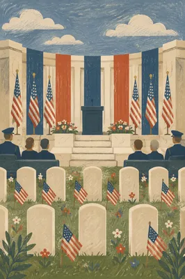 Memorial Day Cemetery Flag Tribute Ceremony