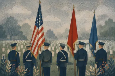 Memorial Day Honor Guard at Cemetery