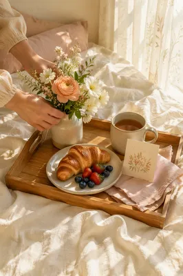 Mothers Day Breakfast in Bed Flowers