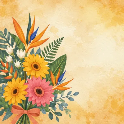 Mother’s Day Bouquet Gift Card Background