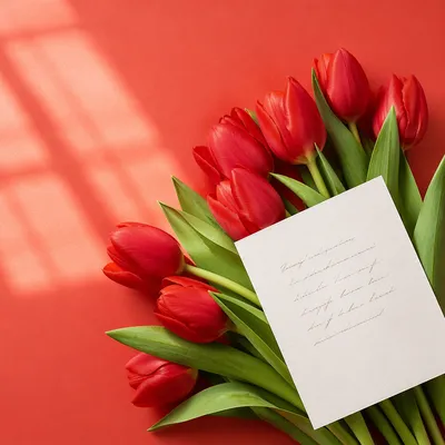 Mothers Day Tulip Bouquet Greeting Card
