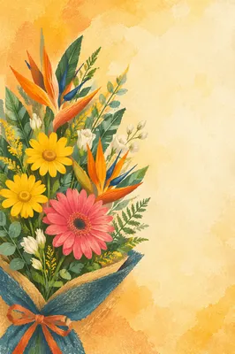 Mother’s Day Bouquet Gift Card Background