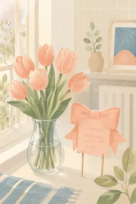 Mothers Day Tulips and Gift Card